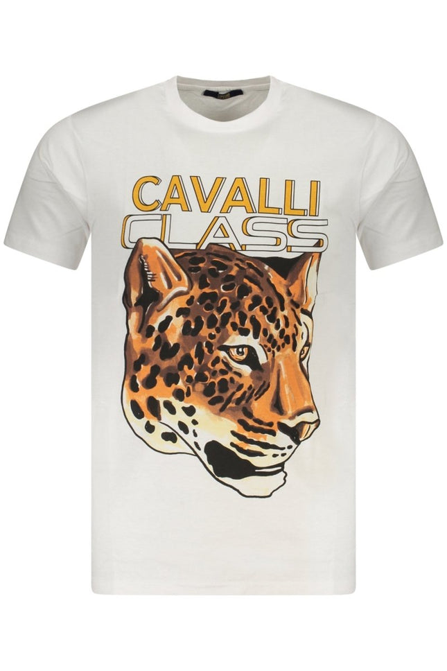SEO. Cavalli Class Kurzarm-T-Shirt Herren Weiss - Weiß Linkreich