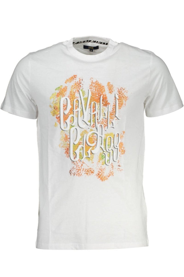 SEO. Cavalli Class Kurzarm-T-Shirt Herren Weiss - Weiß Linkreich