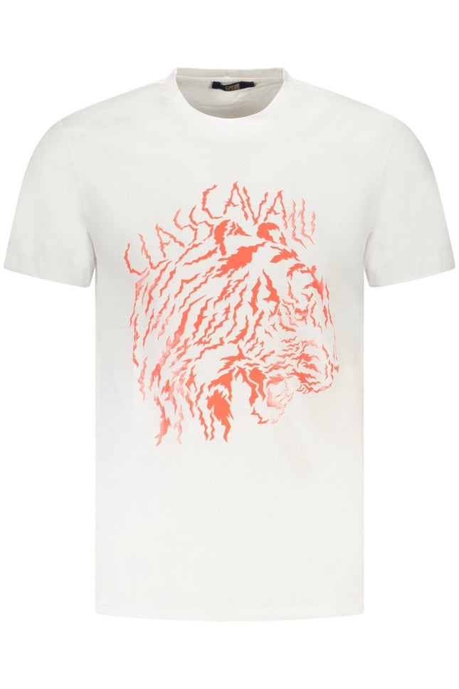 SEO. Cavalli Class Kurzarm-T-Shirt Herren Weiss - Weiß Linkreich