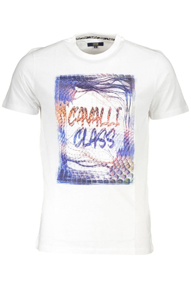 SEO. Cavalli Class Kurzarm-T-Shirt Herren Weiss - Weiß Linkreich
