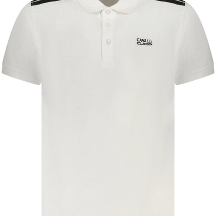 SEO. Cavalli Class Polo Kurzarm Herren Weiss - Weiß Linkreich