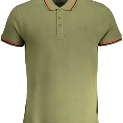SEO. CAVALLI CLASS Poloshirt Herren – Grünes Kurzärmeliges Polo mit Stickerei - Grün Linkreich