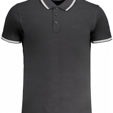 SEO. CAVALLI CLASS Poloshirt Herren – Grünes Kurzärmeliges Polo mit Stickerei - Schwarz (NEBLACWH) Linkreich