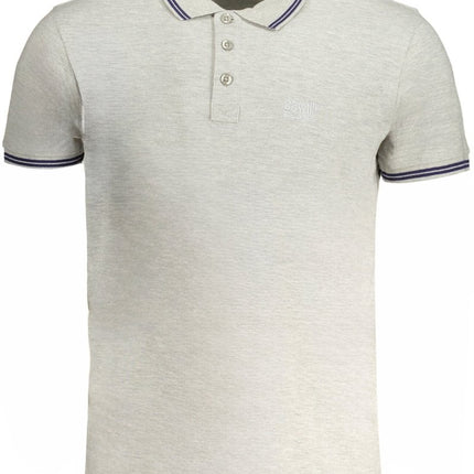 SEO. CAVALLI CLASS Poloshirt Herren – Grünes Kurzärmeliges Polo mit Stickerei - Grau Linkreich