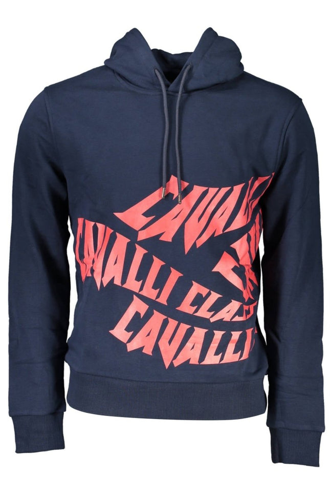 SEO. CAVALLI CLASS Sweatshirt Herren Blau – Kapuzenpullover aus Baumwolle für Freizeit - Blau Linkreich