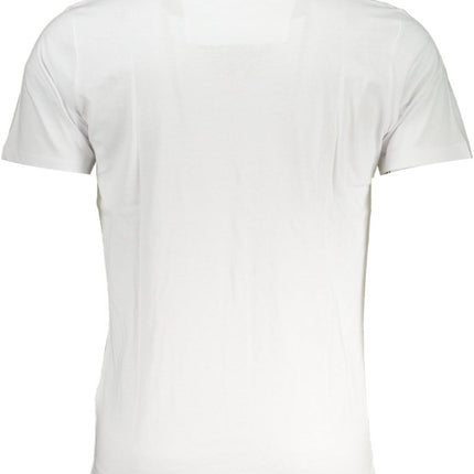 SEO. Cavalli Class T-Shirt Herren – Grünes Kurzarm - Shirt aus 100% Baumwolle - Weiß Linkreich