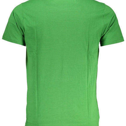 SEO. Cavalli Class T-Shirt Herren – Grünes Kurzarm - Shirt aus 100% Baumwolle - Weiß Linkreich