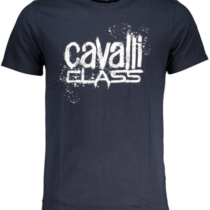SEO. Cavalli Class T-Shirt Herren – Grünes Kurzarm - Shirt aus 100% Baumwolle - Blau Linkreich