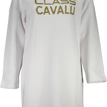SEO. Cavalli Class Weiss Damen Sportanzug – Trainingsanzug aus 100% Baumwolle - Weiß Linkreich