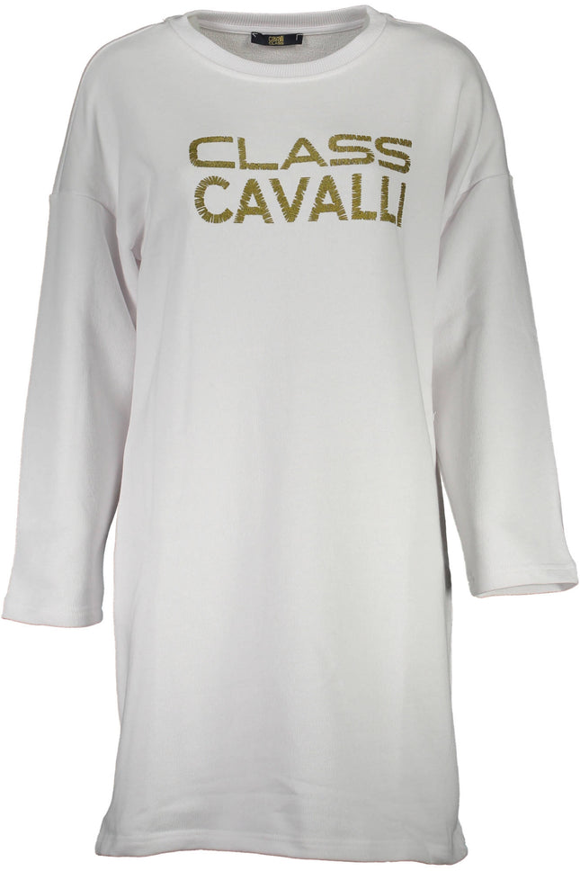 Cavalli Class Weiss Damen Sportanzug – Trainingsanzug aus 100% Baumwolle
