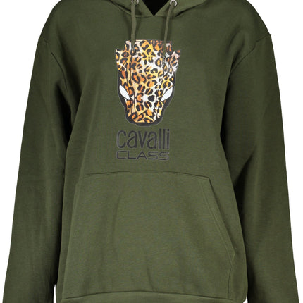 Cavalli Class Damen-Sweatshirt Lila – Kapuzenpullover aus Italien für Herbst/Winter