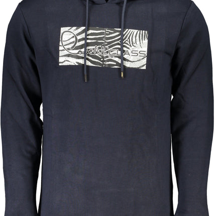 Cavalli Class Blaues Sweatshirt Für Herren Mit Reissverschluss