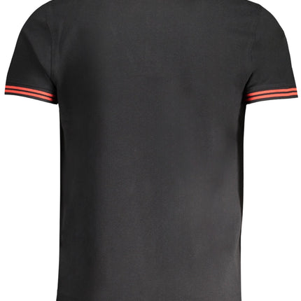 CAVALLI CLASS HERREN-KURZÄRMELIGES POLOSHIRT SCHWARZ