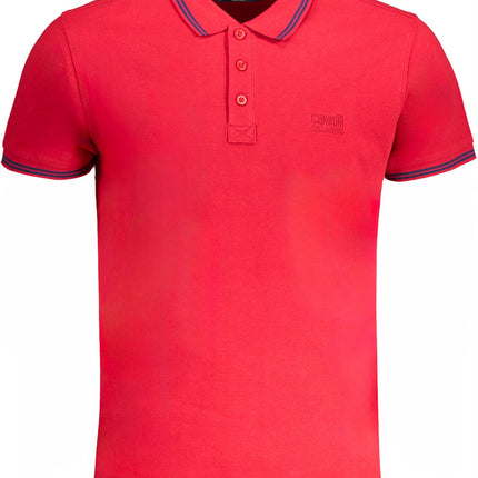 CAVALLI CLASS HERREN-KURZÄRMELIGES POLOSHIRT ROT