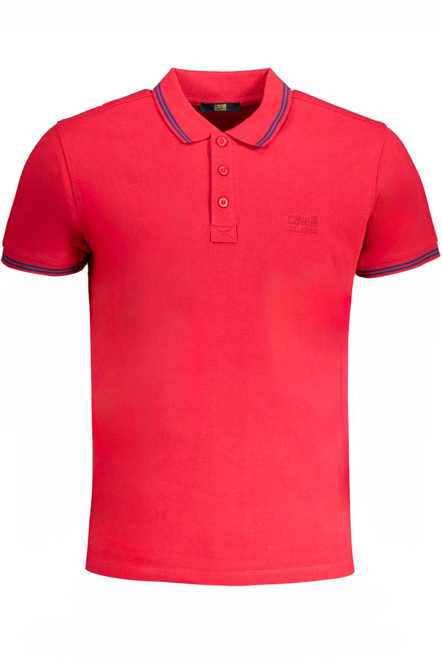 CAVALLI CLASS HERREN-KURZÄRMELIGES POLOSHIRT ROT
