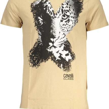 CAVALLI CLASS HERREN-KURZÄRMELIGES T-SHIRT BEIGE