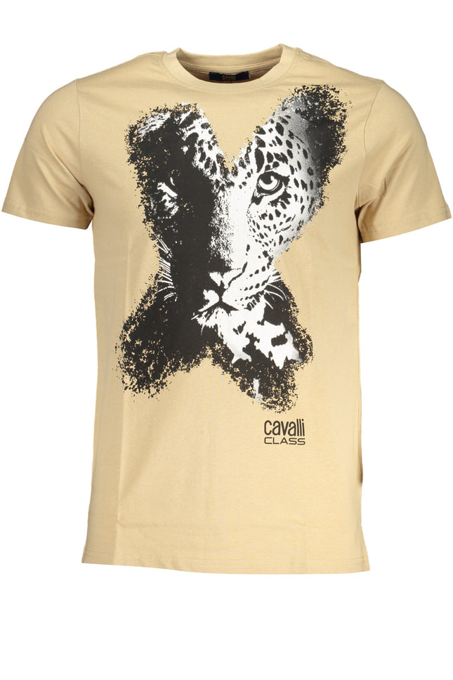 CAVALLI CLASS HERREN-KURZÄRMELIGES T-SHIRT BEIGE