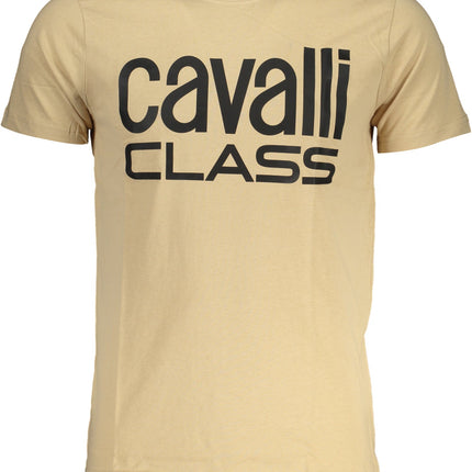 CAVALLI CLASS HERREN-KURZÄRMELIGES T-SHIRT BEIGE