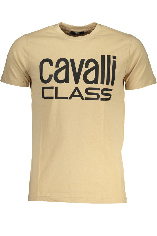 CAVALLI CLASS HERREN-KURZÄRMELIGES T-SHIRT BEIGE