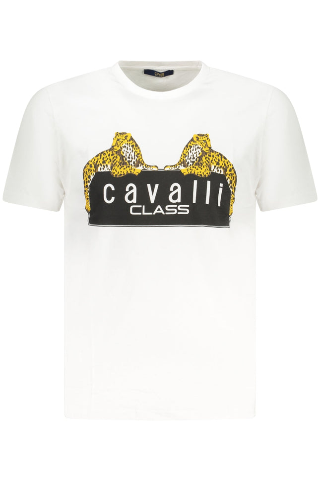 CAVALLI CLASS KURZARM-T-SHIRT HERREN WEISS