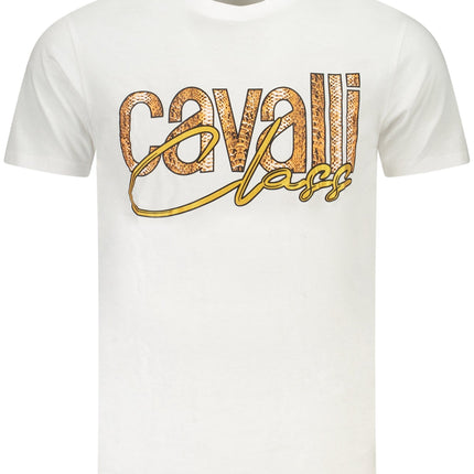 CAVALLI CLASS KURZARM-T-SHIRT HERREN WEISS
