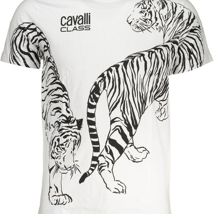 Cavalli Class Herren-Kurzärmeliges T-Shirt Beige
