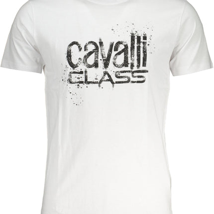 CAVALLI CLASS HERREN-KURZÄRMELIGES T-SHIRT WEISS
