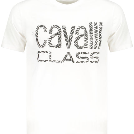 CAVALLI CLASS KURZARM-T-SHIRT HERREN WEISS