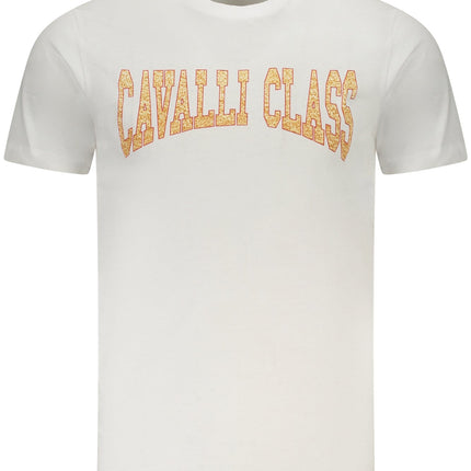CAVALLI CLASS KURZARM-T-SHIRT HERREN WEISS