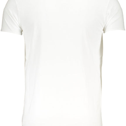 CAVALLI CLASS HERREN-KURZÄRMELIGES T-SHIRT WEISS