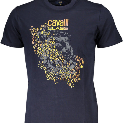 CAVALLI CLASS KURZARM-T-SHIRT HERREN BLAU