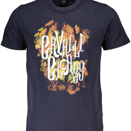 Cavalli Class Kurzarm-T-Shirt Herren Blau
