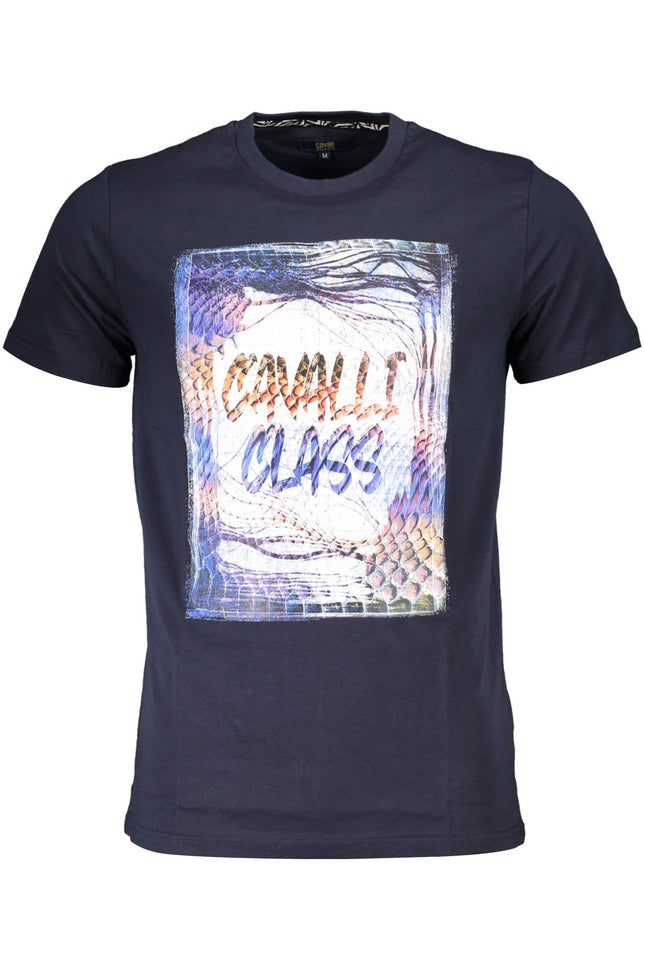 CAVALLI CLASS KURZARM-T-SHIRT HERREN BLAU