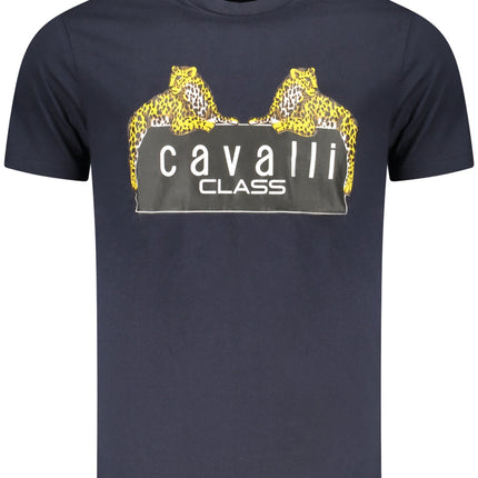 CAVALLI CLASS KURZARM-T-SHIRT HERREN BLAU