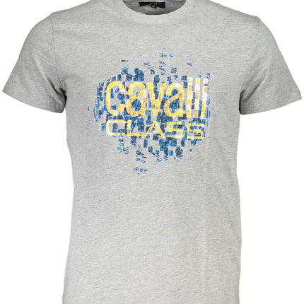 Cavalli Class Kurzarm-T-Shirt Herren Grau