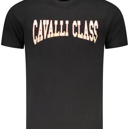 CAVALLI CLASS KURZARM T-SHIRT HERREN SCHWARZ