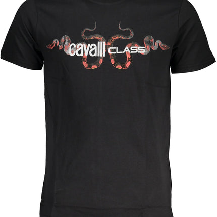 Cavalli Class Grünes Kurzärmeliges Herren-T-Shirt