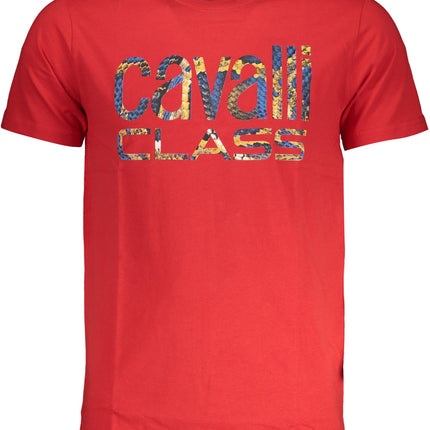CAVALLI CLASS HERREN-KURZARM-T-SHIRT ROT