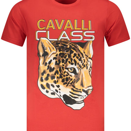 CAVALLI CLASS KURZARM T-SHIRT HERREN ROT