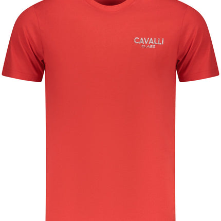 CAVALLI CLASS KURZARM T-SHIRT HERREN ROT