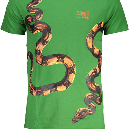 Cavalli Class Herren-Kurzärmeliges T-Shirt Blau