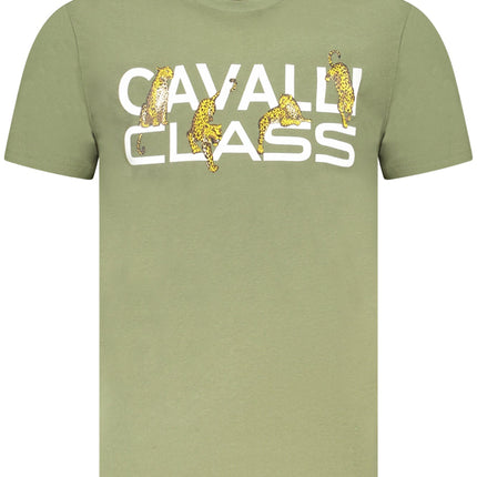 Cavalli Class Kurzarm-T-Shirt Herren Grün