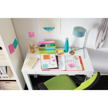 Post-it® Notes, Poptimistic Collection, 38 mm x 51 mm, 100 Blatt/Block, 12 Blöcke/Packung, Kartonverpackung, 100% PEFC, SGSCH-PEFC-COC-110078 | Packung (1 Stück)