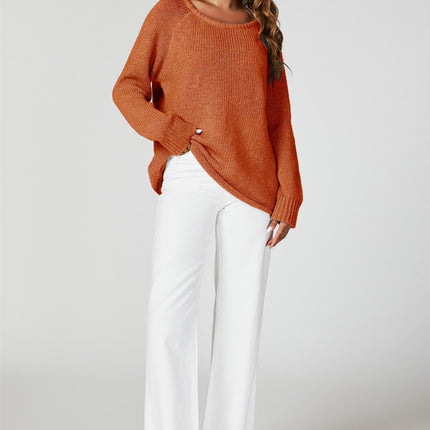 Comfy Jumper Top In Orange