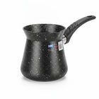 Cezve Kaffeekocher 6 Tassen, Granit-Beschichtung, Aluminium, Schwarz-Sprenkel, San