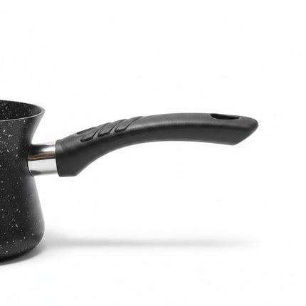 Cezve Kaffeekocher 6 Tassen, Granit-Beschichtung, Aluminium, Schwarz-Sprenkel, San