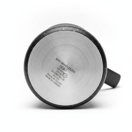 Cezve Kaffeekocher 6 Tassen, Granit-Beschichtung, Aluminium, Schwarz-Sprenkel, San