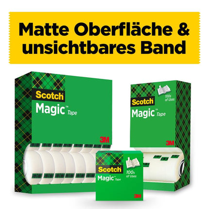 Scotch® Magic™ Unsichtbares Klebeband, Vorteilspack 14 Rollen, 19 mm x 33 m | Packung (1 Stück)