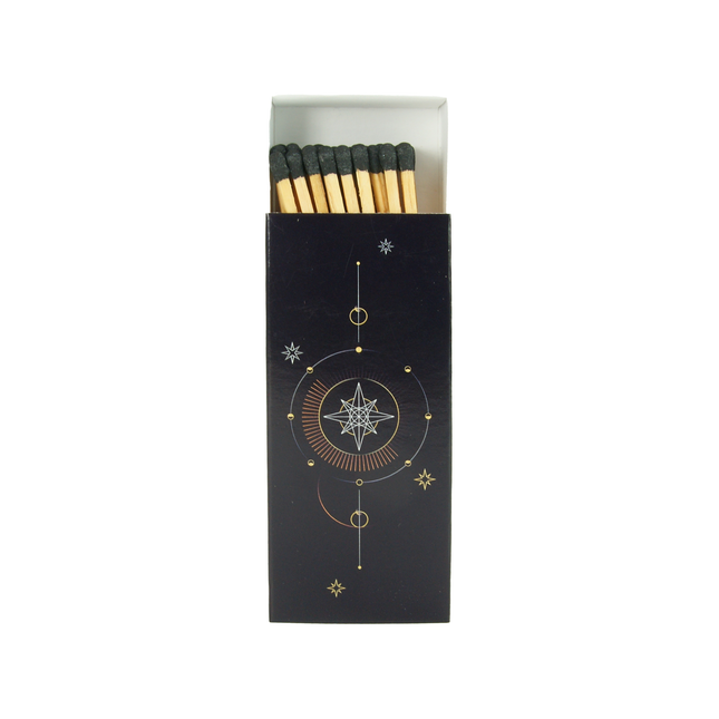 Ritual-Langhölzer – Kosmische Harmonie, schwarze Design-Streichhölzer
