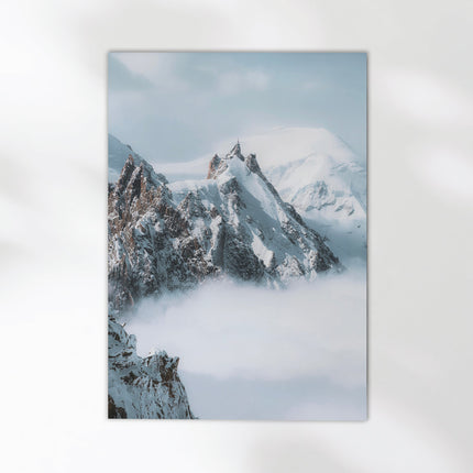 Aiguille du Midi Print - Stunning Winter Mountain Scene in Chamonix